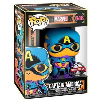 Funko PoP Marvel : Captain America Black Light Exclusive