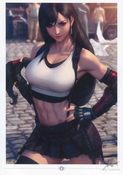 Tifa Lockhart Final Fantasy VII Signed Premium Art Print
