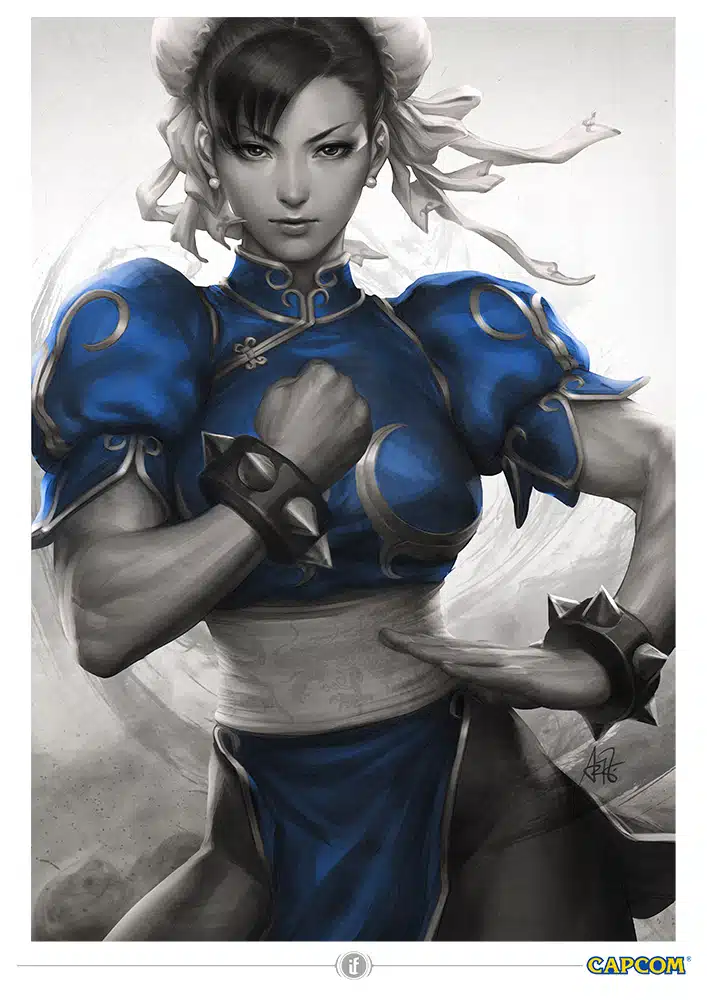 Street Fighter V Chun Li Signed Premium Art Print