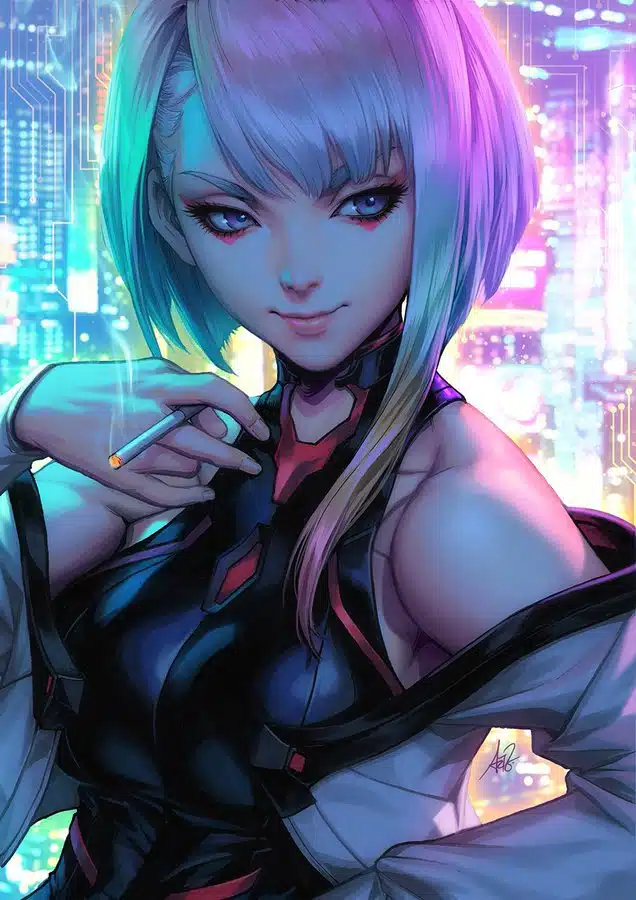 Lucy Cyberpunk Edgerunners Signed Premium Art Print – Image 2