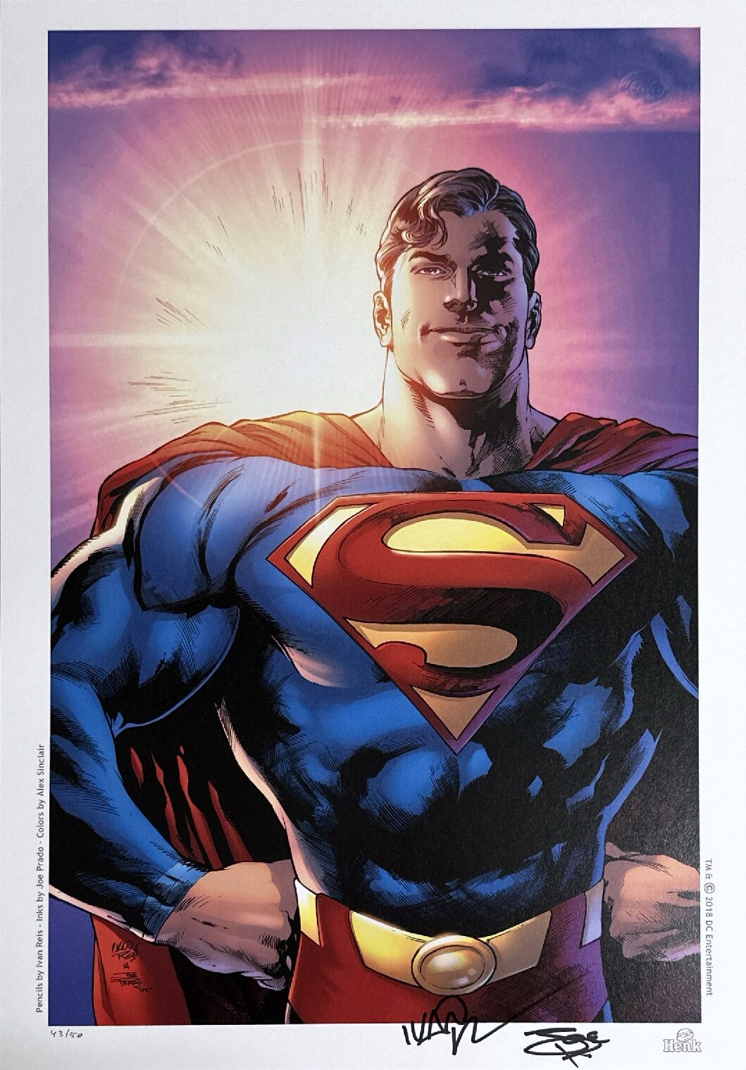 Superman Ivan Reis Exclusive Signed Print