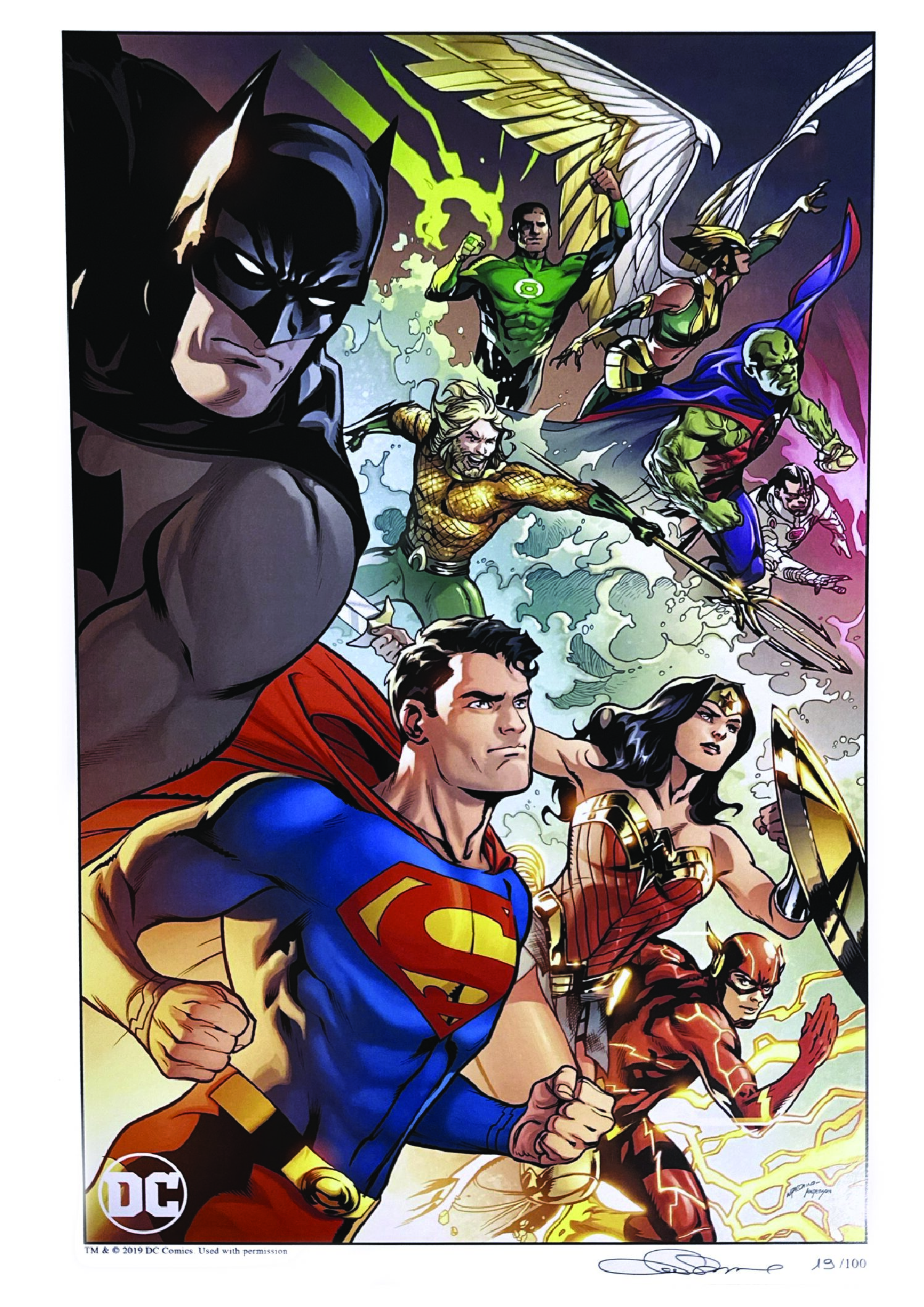 Justice League Emanuela Lupacchino Exclusive Signed Print