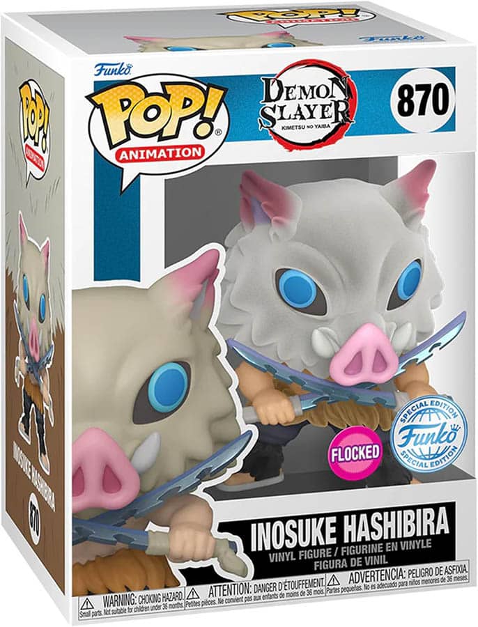 Funko PoP Demon Slayer : Inosuke Hashibira Exclusive Flocked