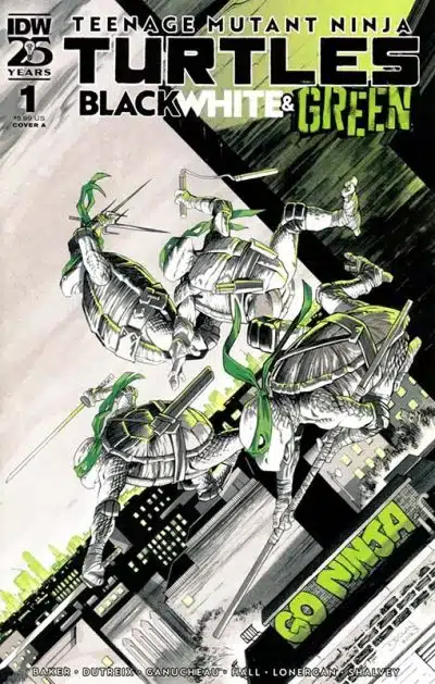 Teenage Mutant Ninja Turtles : Black White & Green Num 01