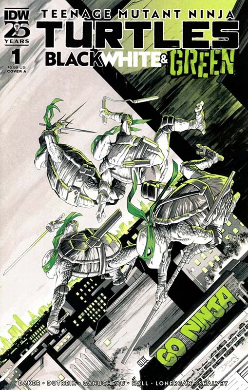 Teenage Mutant Ninja Turtles : Black White & Green Num 01