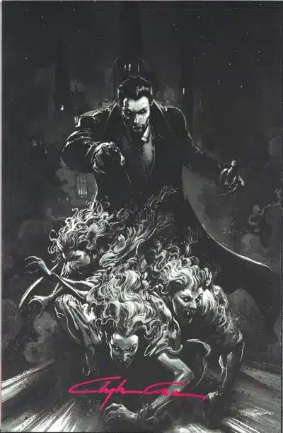 Universal Monsters : Dracula Black & White Clayton Crain Virgin Variant Signed