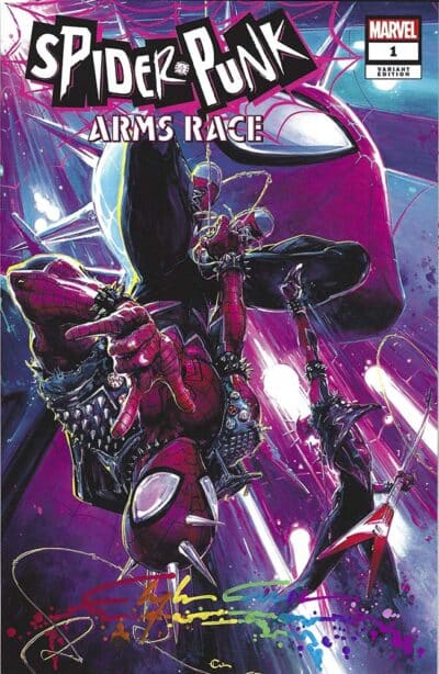 Spider-Punk : Arms Race Num 01 Clayton Crain Virgin Variant Signed